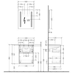 Sanipa 3way Möbelset-2 Inkl. Lichtspiegel "LUCY", 50 Cm, Mit Push To Open -Badmöbel Verkäufe sanipa 3way badmoebel sets moebelset 2 6358222