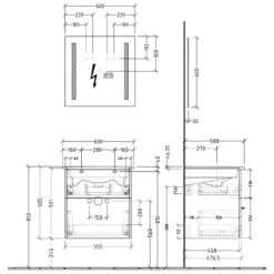Sanipa 3way Möbelset-2 Inkl. Lichtspiegel "LUCY", 65 Cm, Mit Push To Open -Badmöbel Verkäufe sanipa 3way badmoebel sets moebelset 2 6358240