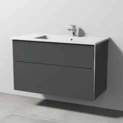 Sanipa 3way Möbelset Inkl. Spiegelschrank "ARND", 100 Cm, Becken Rechts
