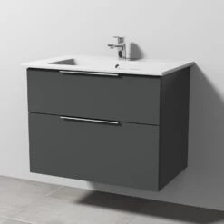 Sanipa 3way Möbelset Inkl. Spiegelschrank "ARND", 80 Cm, Mit Aufsatzgriffen