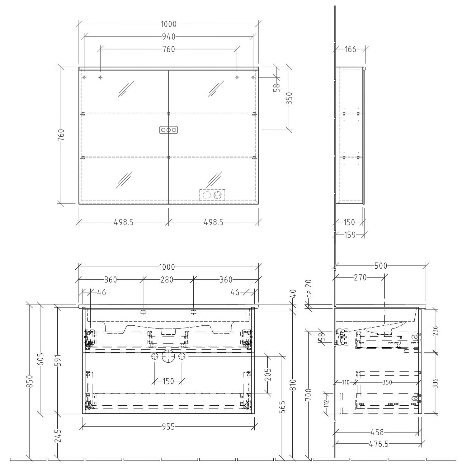 Sanipa 3way Möbelset Inkl. Spiegelschrank "ARND", 100 Cm, Mit Push To Open 3 Sanipa 3way Möbelset Inkl. Spiegelschrank "ARND", 100 Cm, Mit Push To Open – Bild 3