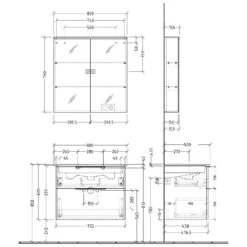Sanipa 3way Möbelset Inkl. Spiegelschrank "ARND", 80 Cm, Mit Aufsatzgriffen -Badmöbel Verkäufe sanipa 3way badmoebel sets moebelset inkl 6358321