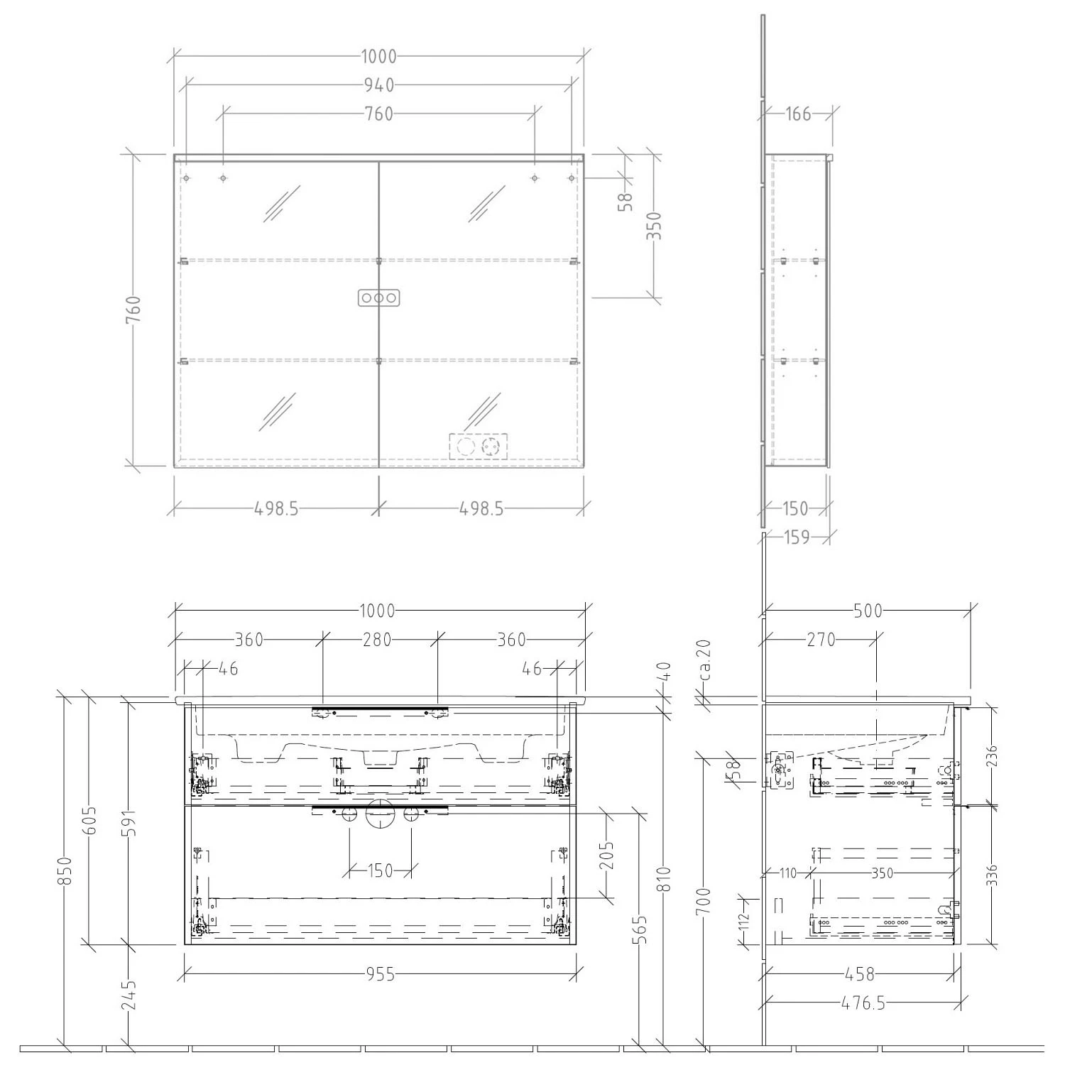 Sanipa 3way Möbelset Inkl. Spiegelschrank "ARND", 100 Cm, Mit Aufsatzgriffen 4 Sanipa 3way Möbelset Inkl. Spiegelschrank "ARND", 100 Cm, Mit Aufsatzgriffen – Bild 4