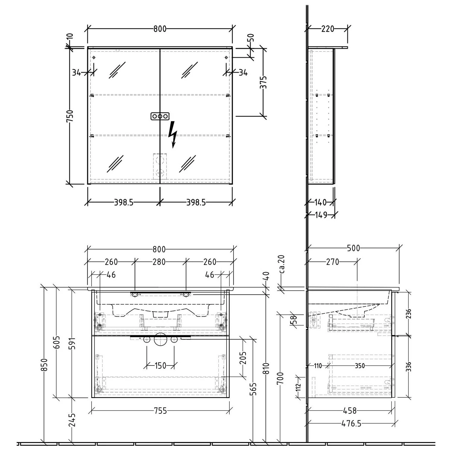 Sanipa 3way Möbelset Inkl. Spiegelschrank "MALTE", 80 Cm, Mit Aufsatzgriffen 4 Sanipa 3way Möbelset Inkl. Spiegelschrank "MALTE", 80 Cm, Mit Aufsatzgriffen – Bild 4