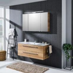 Steinkamp Life 2.0 Badmöbel Set 121 Cm Mit LED-Spiegelschrank -Badmöbel Verkäufe steinkamp badmoebel life 2 moebelsets waschtischkombination 8357869