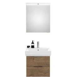 Steinkamp Living 2.0 / GROHE Cube Badmöbel Set 60 Cm Mit Spiegelschrank Inkl. Raumsparsiphon