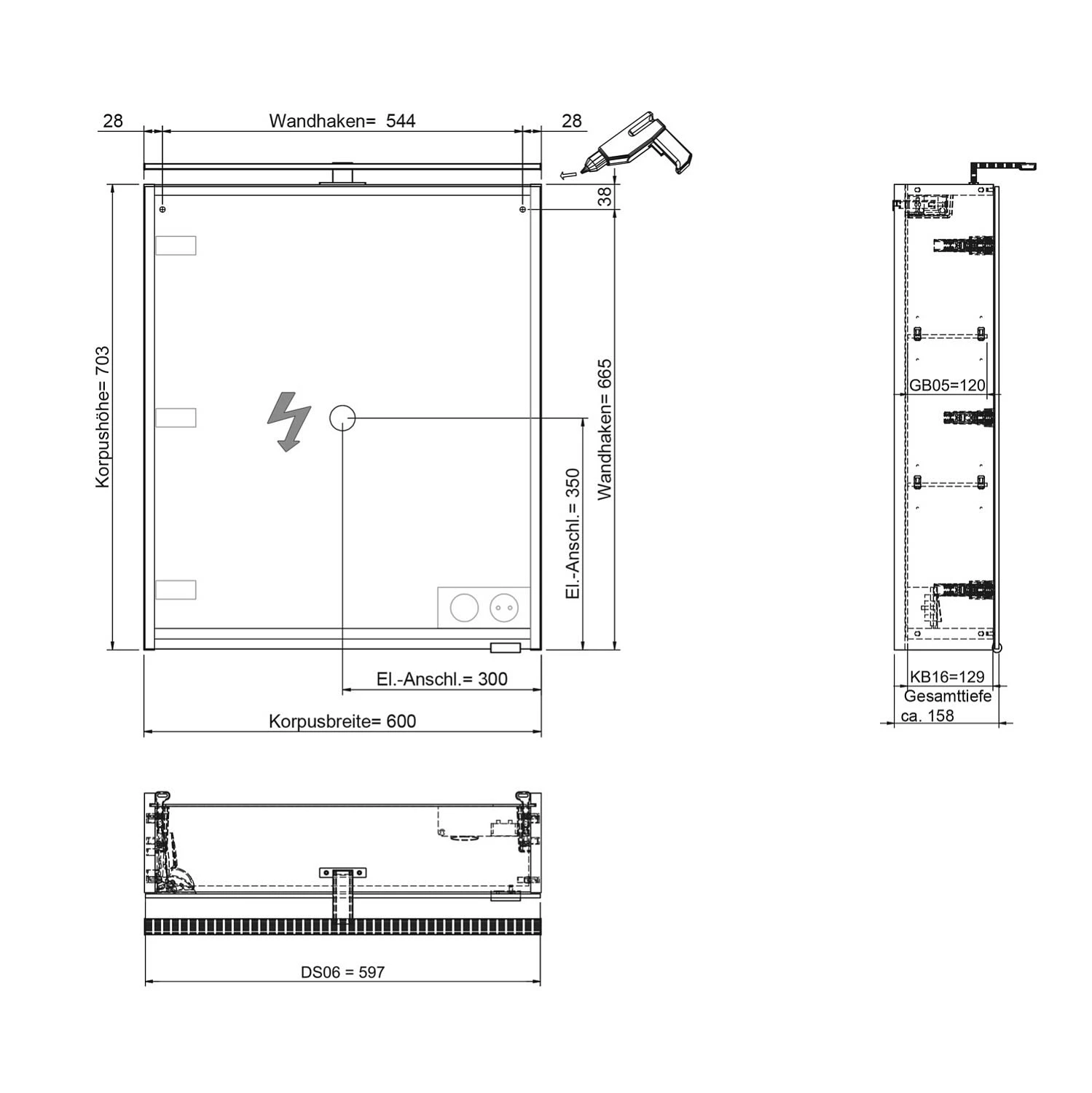 Steinkamp Living 2.0 / GROHE Cube Badmöbel Set 60 Cm Mit Spiegelschrank Inkl. Raumsparsiphon 3 Steinkamp Living 2.0 / GROHE Cube Badmöbel Set 60 Cm Mit Spiegelschrank Inkl. Raumsparsiphon – Bild 3