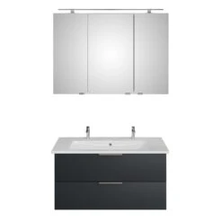 Steinkamp Living 2.0 / Villeroy & Boch Venticello Badmöbel Set 100 Cm Mit Spiegelschrank