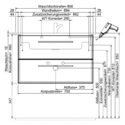 Steinkamp Living 2.0 / Villeroy & Boch Venticello CeramicPlus Badmöbel Set 80 Cm Mit Spiegelschrank -Badmöbel Verkäufe steinkamp badmoebel living 2 sets mit 12465431