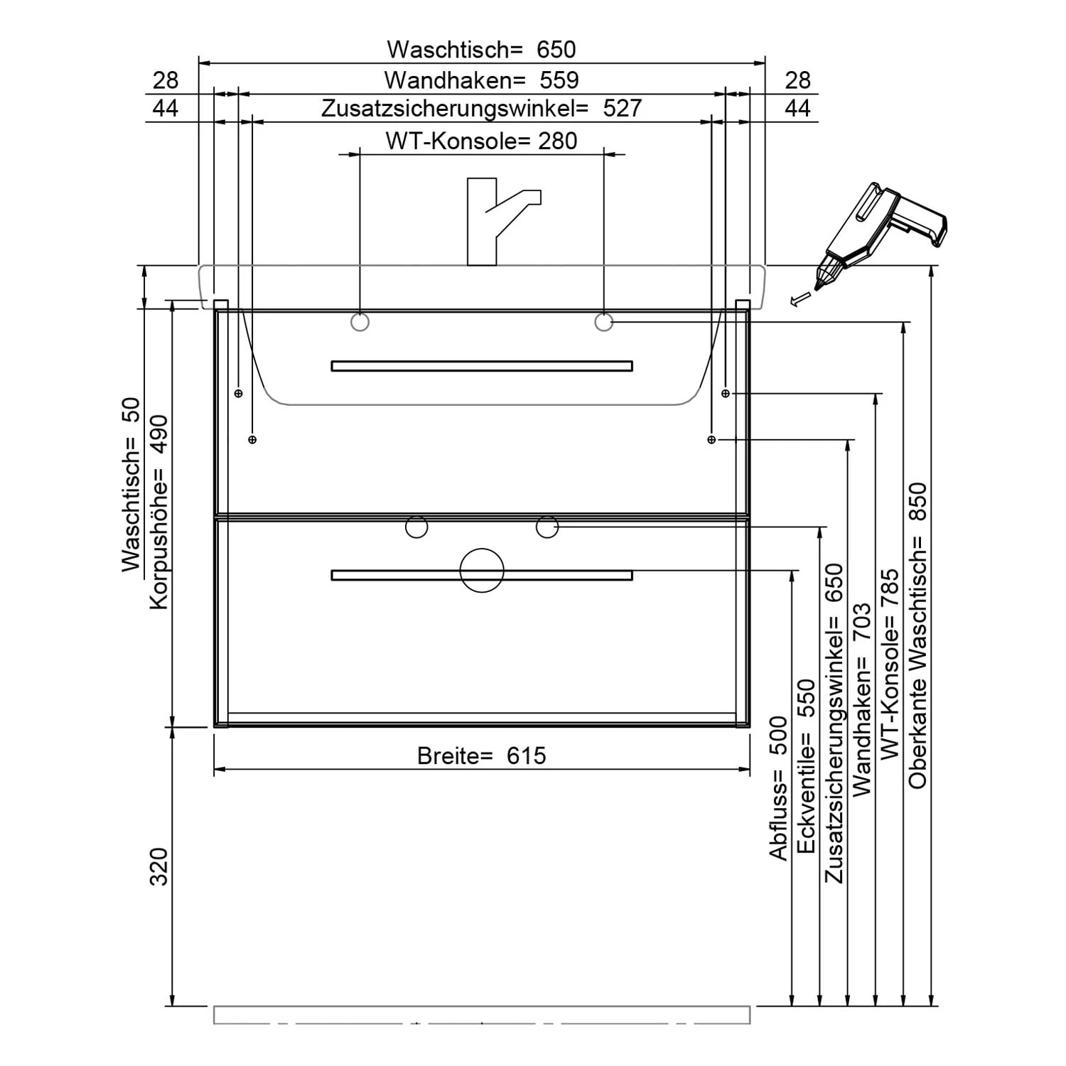 Steinkamp Living 2.0 Waschtischunterschrank 61 Cm Für Villeroy & Boch Subway 3.0 Waschtisch 65 Cm 3 Steinkamp Living 2.0 Waschtischunterschrank 61 Cm Für Villeroy & Boch Subway 3.0 Waschtisch 65 Cm – Bild 3