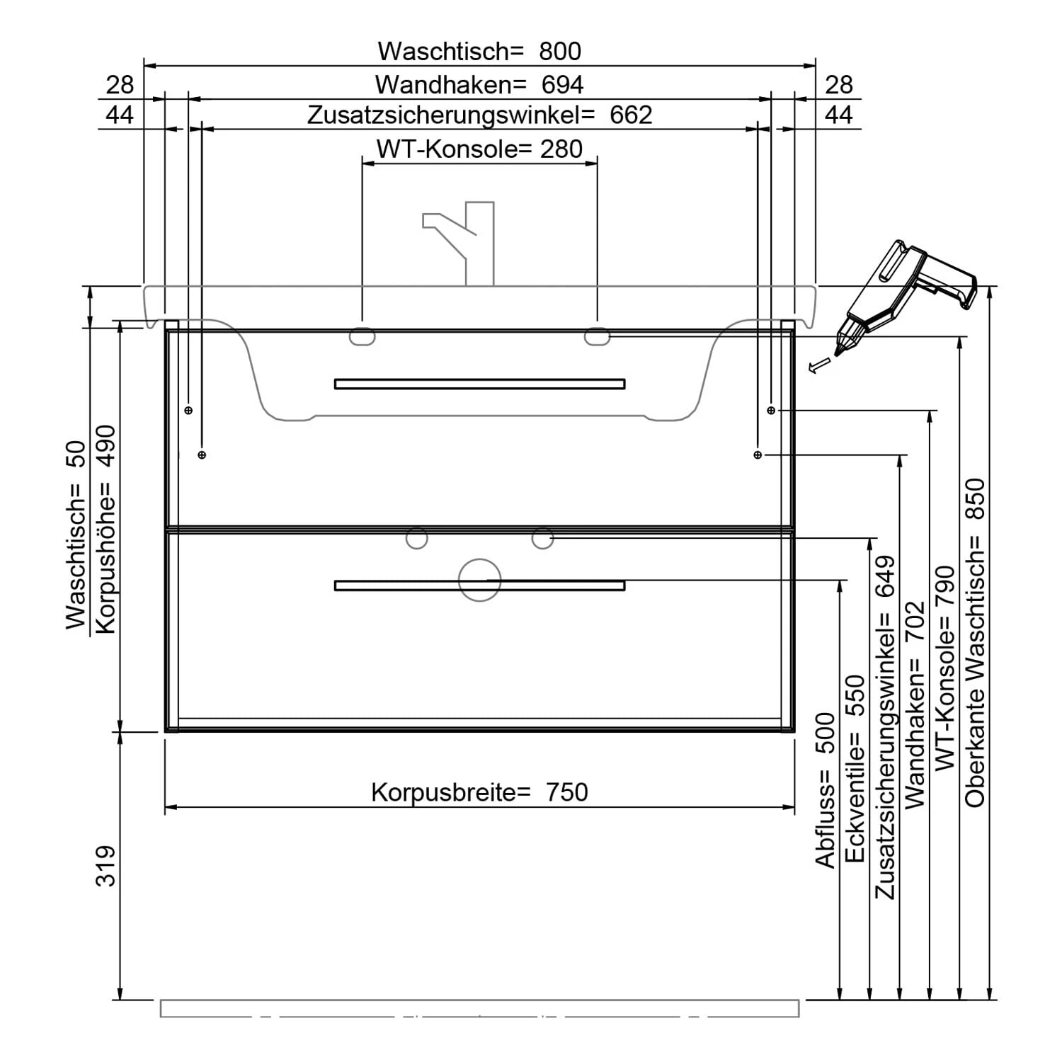 Steinkamp Living 2.0 Waschtischunterschrank 75 Cm Für Villeroy & Boch Subway 3.0 Waschtisch 80 Cm 3 Steinkamp Living 2.0 Waschtischunterschrank 75 Cm Für Villeroy & Boch Subway 3.0 Waschtisch 80 Cm – Bild 3