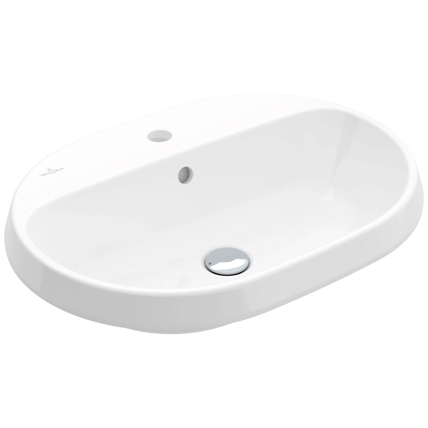 Villeroy & Boch Architectura Einbauwaschbecken 60 X 45 X 17 Cm, Oval, Mit Überlauf, Ungeschliffen 1 Villeroy & Boch Architectura Einbauwaschbecken 60 X 45 X 17 Cm, Oval, Mit Überlauf, Ungeschliffen