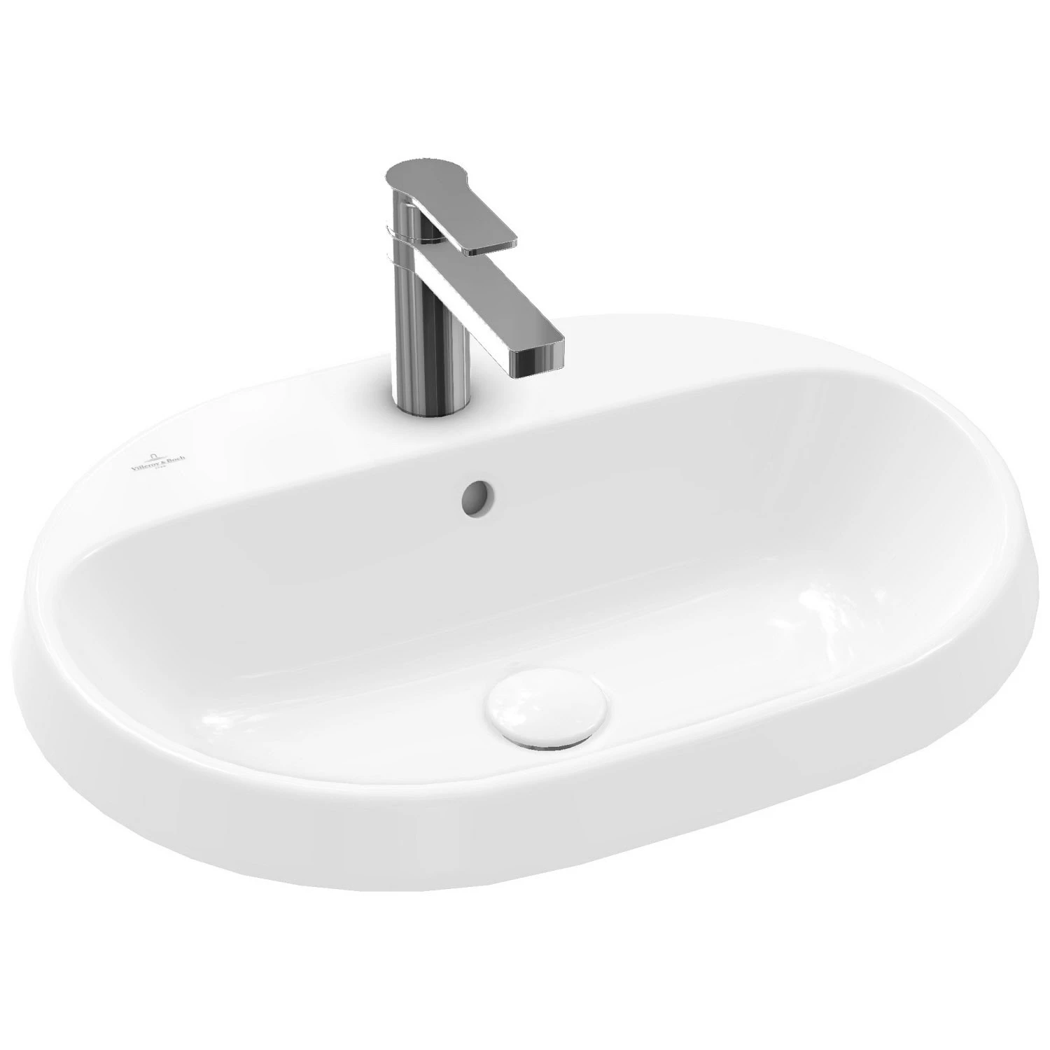 Villeroy & Boch Architectura Einbauwaschbecken 60 X 45 X 17 Cm, Oval, Mit Überlauf, Ungeschliffen 2 Villeroy & Boch Architectura Einbauwaschbecken 60 X 45 X 17 Cm, Oval, Mit Überlauf, Ungeschliffen – Bild 2