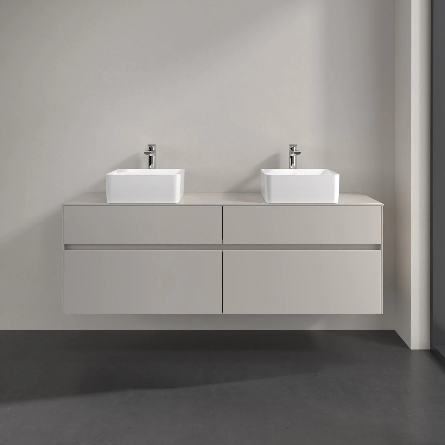 Villeroy & Boch Collaro Waschtischunterschrank 160 X 54,8 Cm Mit 4 Auszügen, Für WT Beidseitig Ohne Auschnitte 2 Villeroy & Boch Collaro Waschtischunterschrank 160 X 54,8 Cm Mit 4 Auszügen, Für WT Beidseitig Ohne Auschnitte – Bild 2