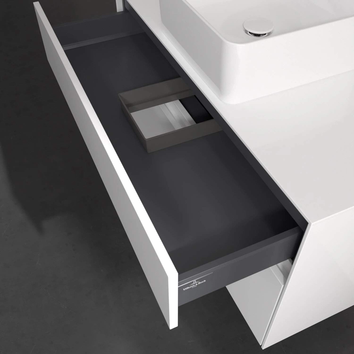 Villeroy & Boch Collaro Waschtischunterschrank 100 X 54,8 Cm Mit 2 Auszügen Und LED Licht, Für WT Mittig 8 Villeroy & Boch Collaro Waschtischunterschrank 100 X 54,8 Cm Mit 2 Auszügen Und LED Licht, Für WT Mittig – Bild 8