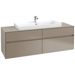 Villeroy & Boch Collaro Waschtischunterschrank 160 X 54,8 Cm Mit 4 Auszügen Und LED Licht, Für WT Mittig