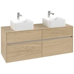 Villeroy & Boch Collaro Waschtischunterschrank 140 X 54,8 Cm Mit 4 Auszügen, Für WT Beidseitig