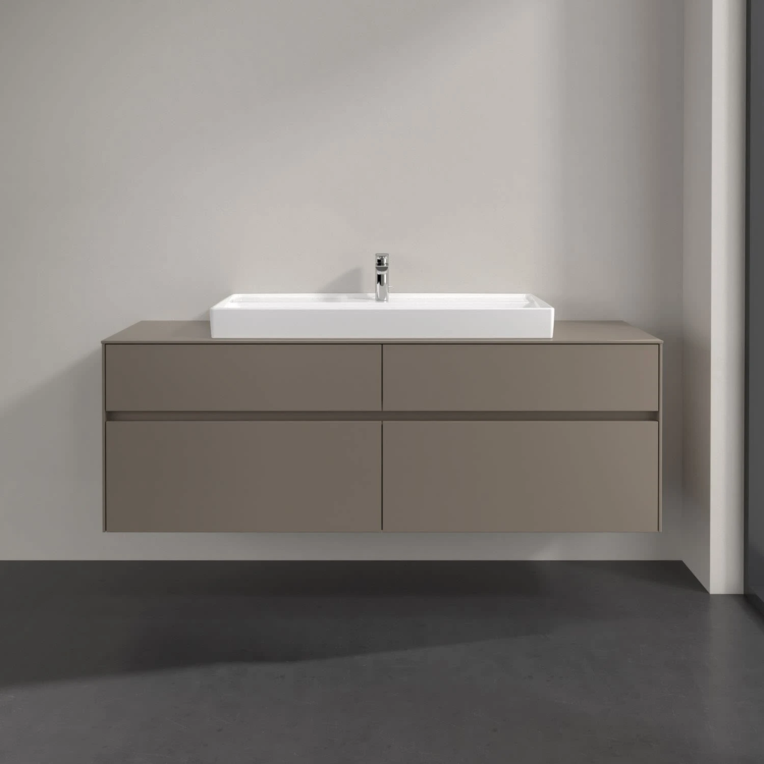 Villeroy & Boch Collaro Waschtischunterschrank 160 X 54,8 Cm Mit 4 Auszügen Und LED Licht, Für WT Mittig 2 Villeroy & Boch Collaro Waschtischunterschrank 160 X 54,8 Cm Mit 4 Auszügen Und LED Licht, Für WT Mittig – Bild 2