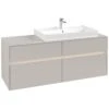 Villeroy & Boch Collaro Waschtischunterschrank 140 X 54,8 Cm Mit 4 Auszügen Und LED Licht, Für WT Rechts