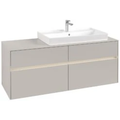 Villeroy & Boch Collaro Waschtischunterschrank 140 X 54,8 Cm Mit 4 Auszügen Und LED Licht, Für WT Rechts