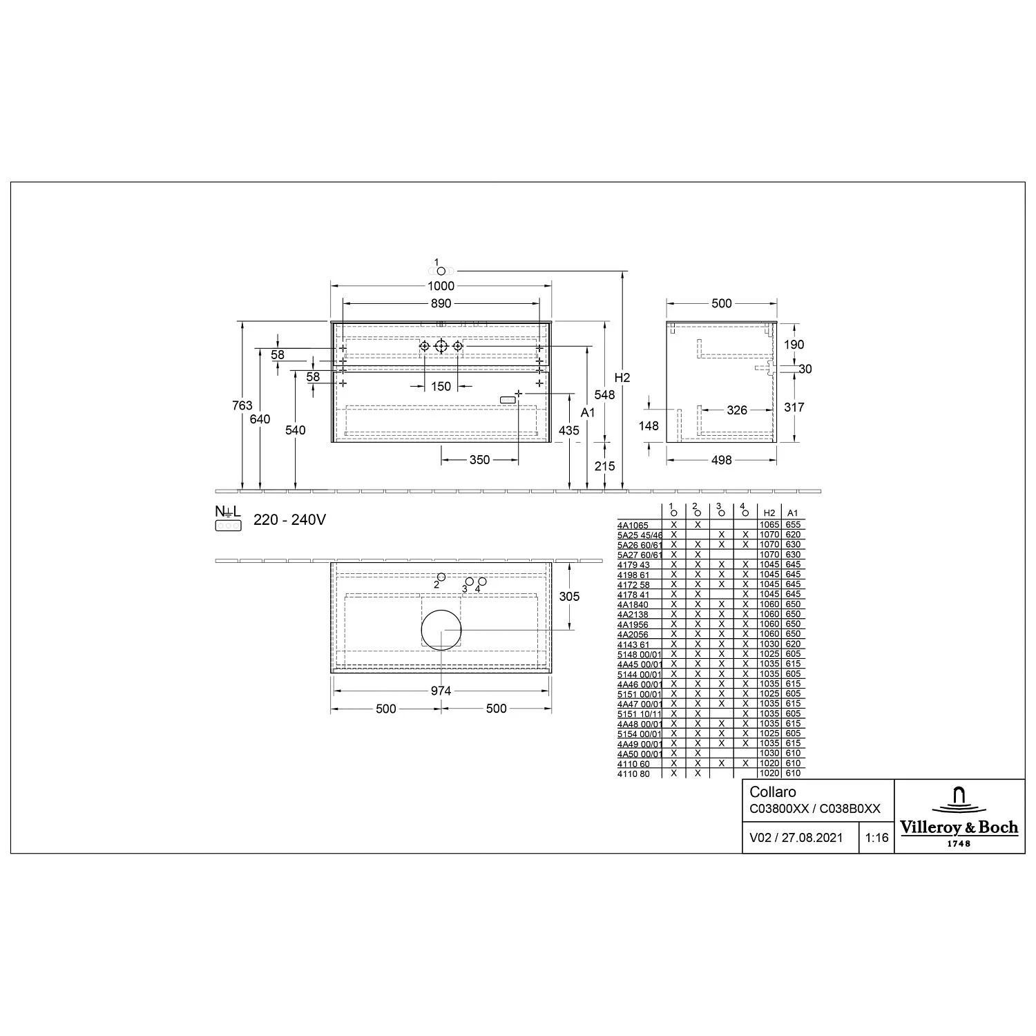 Villeroy & Boch Collaro Waschtischunterschrank 100 X 54,8 Cm Mit 2 Auszügen Und LED Licht, Für WT Mittig 4 Villeroy & Boch Collaro Waschtischunterschrank 100 X 54,8 Cm Mit 2 Auszügen Und LED Licht, Für WT Mittig – Bild 4
