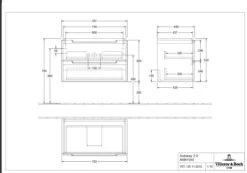 Villeroy & Boch Subway 2.0 Waschtisch-Kombination 80 Cm Mit 2 Auszügen Und Spiegelschrank My View 14 -Badmöbel Verkäufe villeroy boch alle kollektionen subway 2 3808643