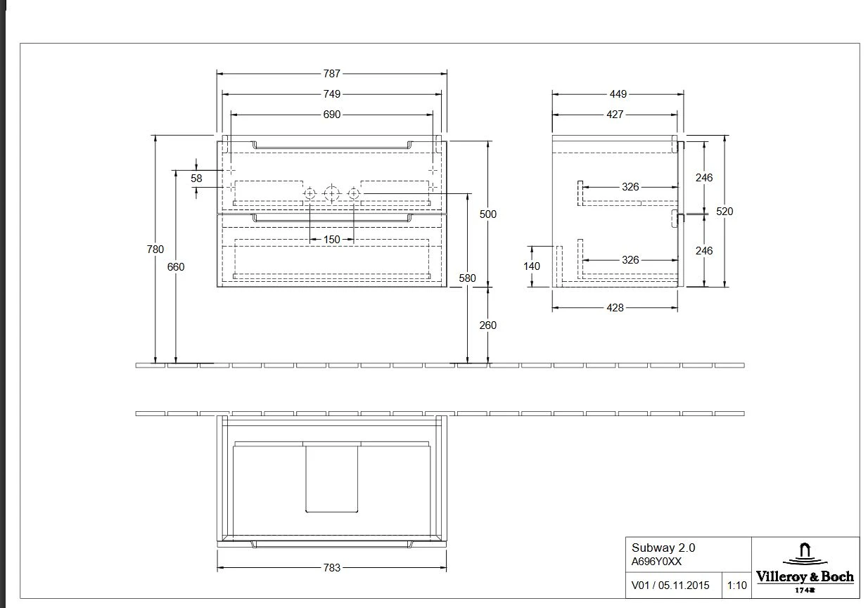 Villeroy & Boch Subway 2.0 Waschtisch-Kombination 80 Cm Mit 2 Auszügen Und Spiegel More To See 14 4 Villeroy & Boch Subway 2.0 Waschtisch-Kombination 80 Cm Mit 2 Auszügen Und Spiegel More To See 14 – Bild 4