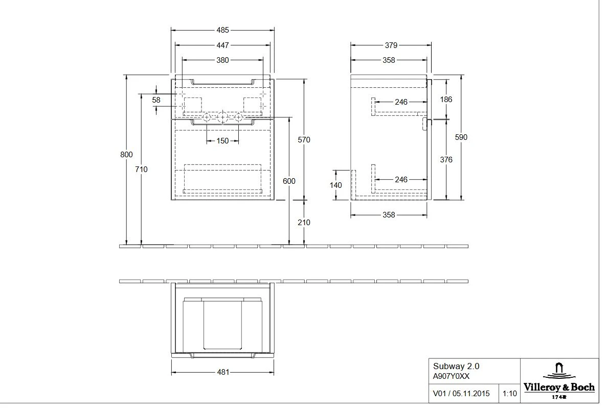 Villeroy & Boch Subway 2.0 Waschtisch-Kombination 50 Cm Mit 2 Auszügen Und Spiegel More To See 14 4 Villeroy & Boch Subway 2.0 Waschtisch-Kombination 50 Cm Mit 2 Auszügen Und Spiegel More To See 14 – Bild 4