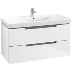 Villeroy & Boch Subway 2.0 Waschtisch-Kombination 100 Cm Mit 2 Auszügen Und Spiegelschrank My View 14