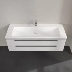 Villeroy & Boch Subway 2.0 Waschtischunterschrank 128,7 Cm, Griffe Chromfarbig Glänzend, 4 Auszüge -Badmöbel Verkäufe villeroy boch alle kollektionen subway 2 9400850