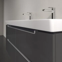 Villeroy & Boch Subway 2.0 Waschtischunterschrank XL 128,7 Cm, Griffe Silberfarbig Matt, 4 Auszüge -Badmöbel Verkäufe villeroy boch alle kollektionen subway 2 9405236