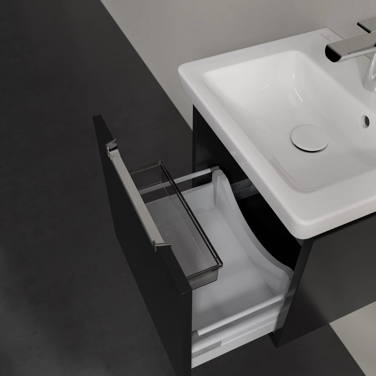 Villeroy & Boch Subway 2.0 Waschtischunterschrank 44 Cm, Griff Chromfarbig Glänzend, 1 Auszug 6 Villeroy & Boch Subway 2.0 Waschtischunterschrank 44 Cm, Griff Chromfarbig Glänzend, 1 Auszug – Bild 6