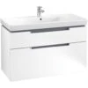 Villeroy & Boch Subway 2.0 Waschtischunterschrank XXL 98,7 Cm, Griffe Chromfarbig Glänzend, 2 Auszüge