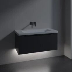 Villeroy & Boch Subway 3.0 Badmöbel-Set 100 Cm Mit Beleuchtung, Griff In Möbelfarbe, 1 Auszug -Badmöbel Verkäufe villeroy boch alle kollektionen subway 3 10315064