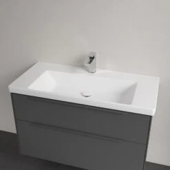 Villeroy & Boch Subway 3.0 Badmöbel-Set 100 Cm Mit Beleuchtung, Griff In Möbelfarbe, 2 Auszüge