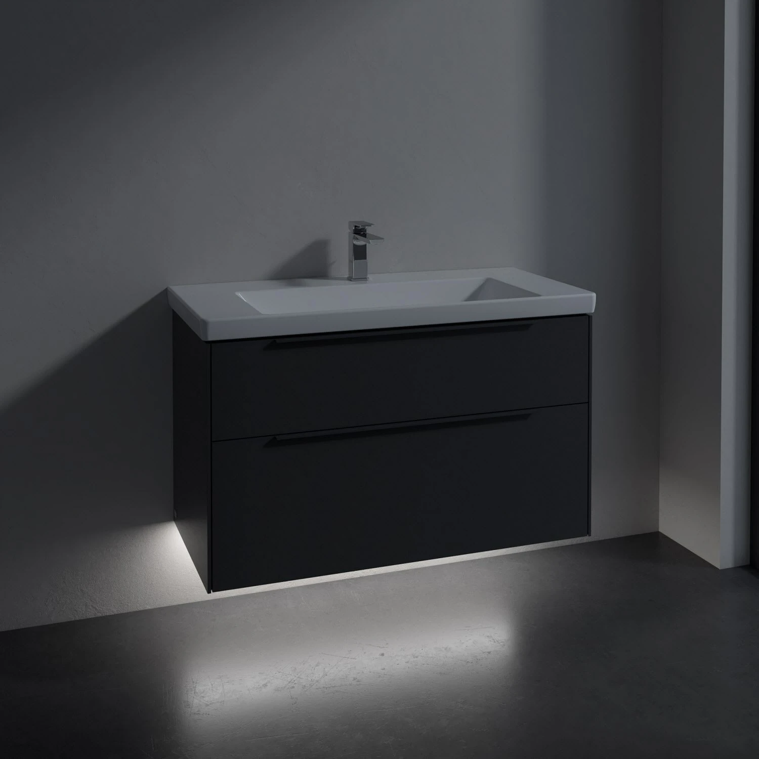 Villeroy & Boch Subway 3.0 Badmöbel-Set 100 Cm Mit Beleuchtung, Griff In Möbelfarbe, 2 Auszüge 3 Villeroy & Boch Subway 3.0 Badmöbel-Set 100 Cm Mit Beleuchtung, Griff In Möbelfarbe, 2 Auszüge – Bild 3