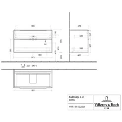 Villeroy & Boch Subway 3.0 Badmöbel-Set 100 Cm Mit Beleuchtung, Griff In Möbelfarbe, 2 Auszüge 9 Villeroy & Boch Subway 3.0 Badmöbel-Set 100 Cm Mit Beleuchtung, Griff In Möbelfarbe, 2 Auszüge -Badmöbel Verkäufe villeroy boch alle kollektionen subway 3 10318331