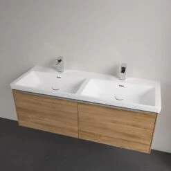 Villeroy & Boch Subway 3.0 Badmöbel-Set 130 Cm Mit Beleuchtung, 2 Auszüge, Doppelwaschtisch