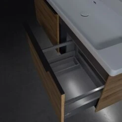 Villeroy & Boch Subway 3.0 Badmöbel-Set 130 Cm Mit Beleuchtung, Griff Volcano Black, 2 Auszüge -Badmöbel Verkäufe villeroy boch alle kollektionen subway 3 10370288