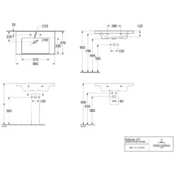 Villeroy & Boch Subway 3.0 Badmöbel-Set 80 Cm Mit Beleuchtung, 1 Auszug -Badmöbel Verkäufe villeroy boch alle kollektionen subway 3 10414010