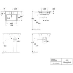 Villeroy & Boch Subway 3.0 Badmöbel-Set 55 Cm Mit Beleuchtung, Griff Volcano Black, 1 Auszug -Badmöbel Verkäufe villeroy boch alle kollektionen subway 3 10417139