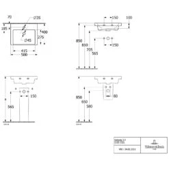 Villeroy & Boch Subway 3.0 Badmöbel-Set 50 Cm Mit Beleuchtung, 1 Auszug -Badmöbel Verkäufe villeroy boch alle kollektionen subway 3 10417340