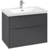Villeroy & Boch Subway 3.0 Waschtischunterschrank 77,2 Cm, 2 Auszüge, Griffe Monochrom, Ohne LED-Licht