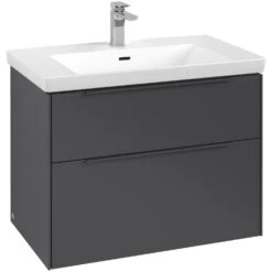 Villeroy & Boch Subway 3.0 Waschtischunterschrank 77,2 Cm, 2 Auszüge, Griffe Monochrom, Ohne LED-Licht