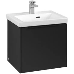 Villeroy & Boch Subway 3.0 Waschtischunterschrank 47,3 Cm, 1 Auszug, Griff Volcano Black, Ohne LED-Licht