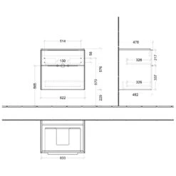 Villeroy & Boch Subway 3.0 Waschtischunterschrank 62,2 Cm, 2 Auszüge, Griffe Volcano Black, Ohne LED-Licht 10 Villeroy & Boch Subway 3.0 Waschtischunterschrank 62,2 Cm, 2 Auszüge, Griffe Volcano Black, Ohne LED-Licht -Badmöbel Verkäufe villeroy boch alle kollektionen subway 3 4529534