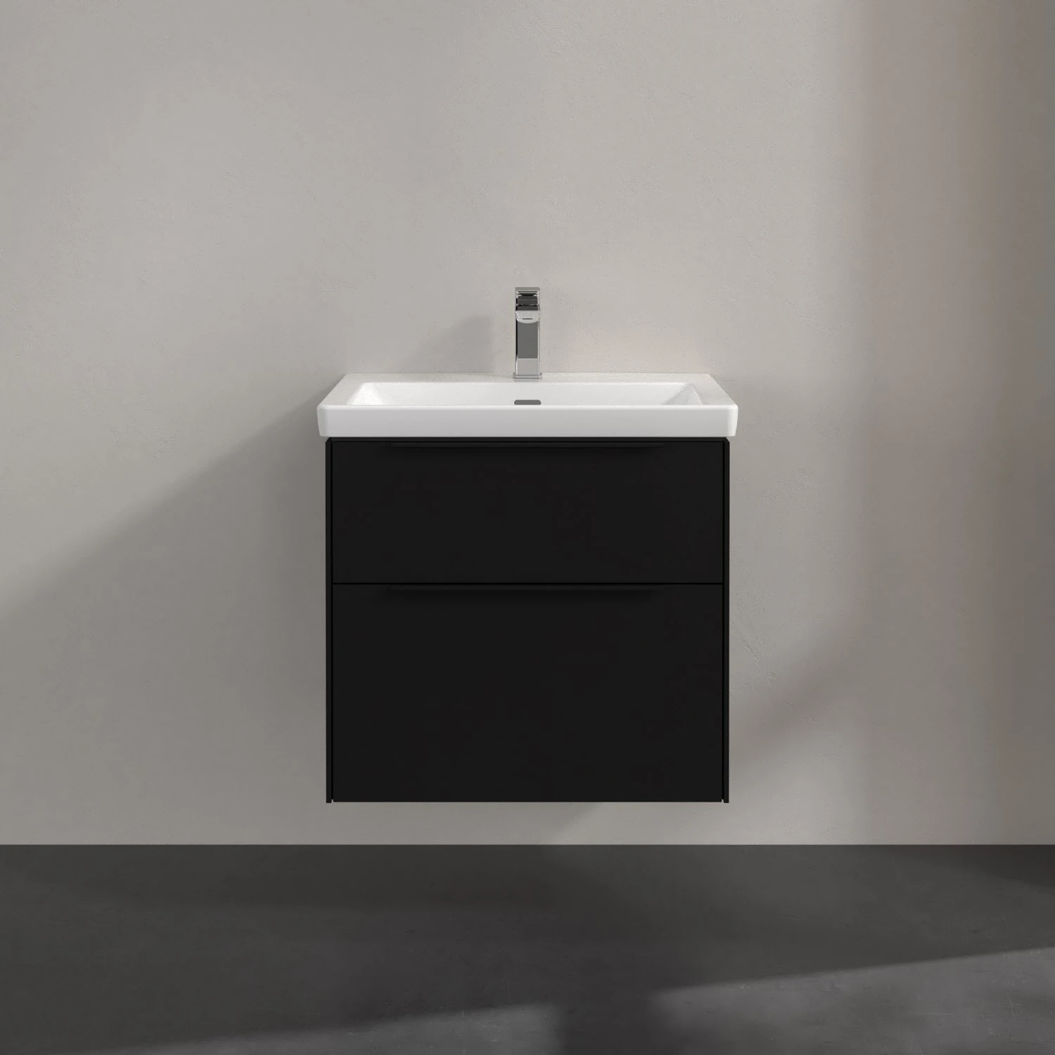 Villeroy & Boch Subway 3.0 Waschtischunterschrank 62,2 Cm, 2 Auszüge, Griffe Volcano Black, Ohne LED-Licht 2 Villeroy & Boch Subway 3.0 Waschtischunterschrank 62,2 Cm, 2 Auszüge, Griffe Volcano Black, Ohne LED-Licht – Bild 2