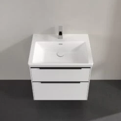 Villeroy & Boch Subway 3.0 Waschtischunterschrank 62,2 Cm, 2 Auszüge, Griffe Volcano Black, Mit LED-Licht -Badmöbel Verkäufe villeroy boch alle kollektionen subway 3 9553235