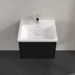 Villeroy & Boch Subway 3.0 Waschtischunterschrank 57,2 Cm, 1 Auszug, Griff Volcano Black, Ohne LED-Licht -Badmöbel Verkäufe villeroy boch alle kollektionen subway 3 9553325