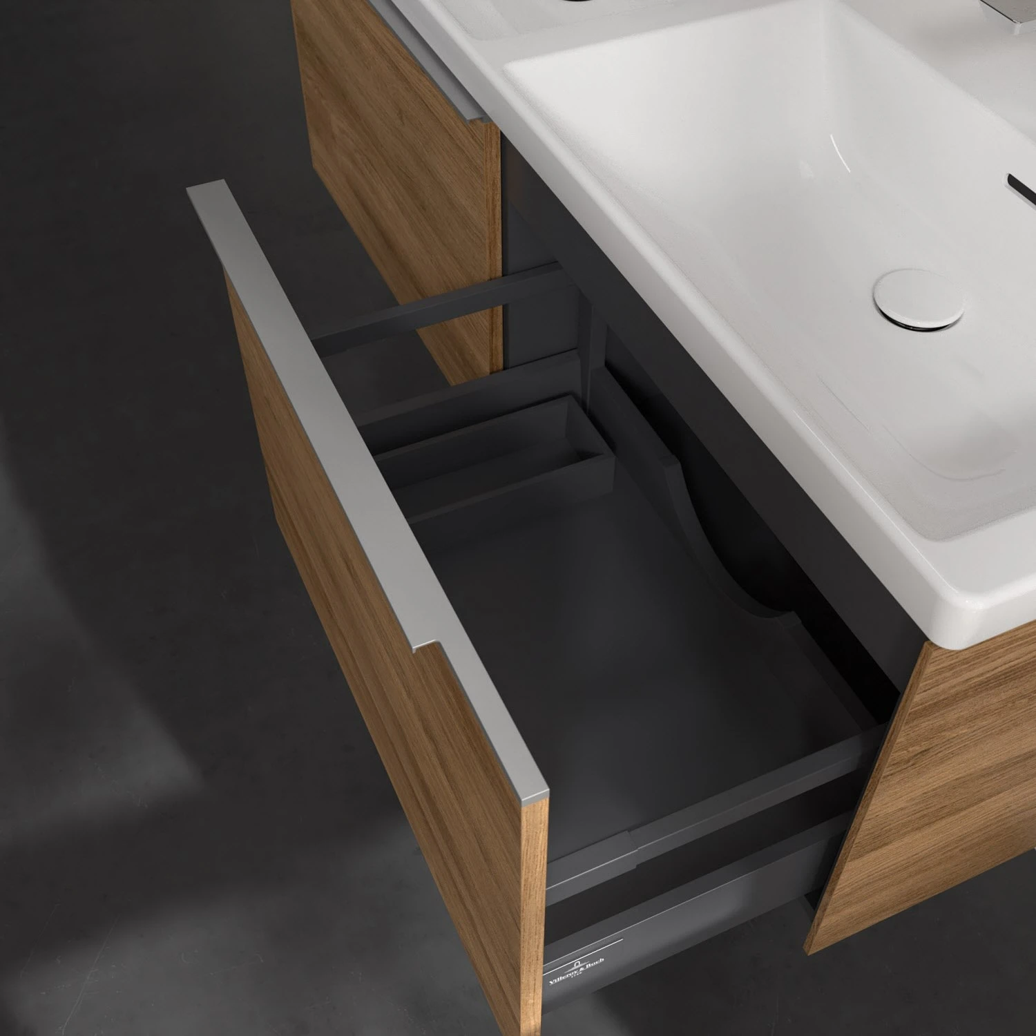 Villeroy & Boch Subway 3.0 Waschtischunterschrank 127,2 Cm, 2 Auszüge, Griffe Glänzend, Ohne LED-Licht, Für Doppel-Waschtisch 6 Villeroy & Boch Subway 3.0 Waschtischunterschrank 127,2 Cm, 2 Auszüge, Griffe Glänzend, Ohne LED-Licht, Für Doppel-Waschtisch – Bild 6